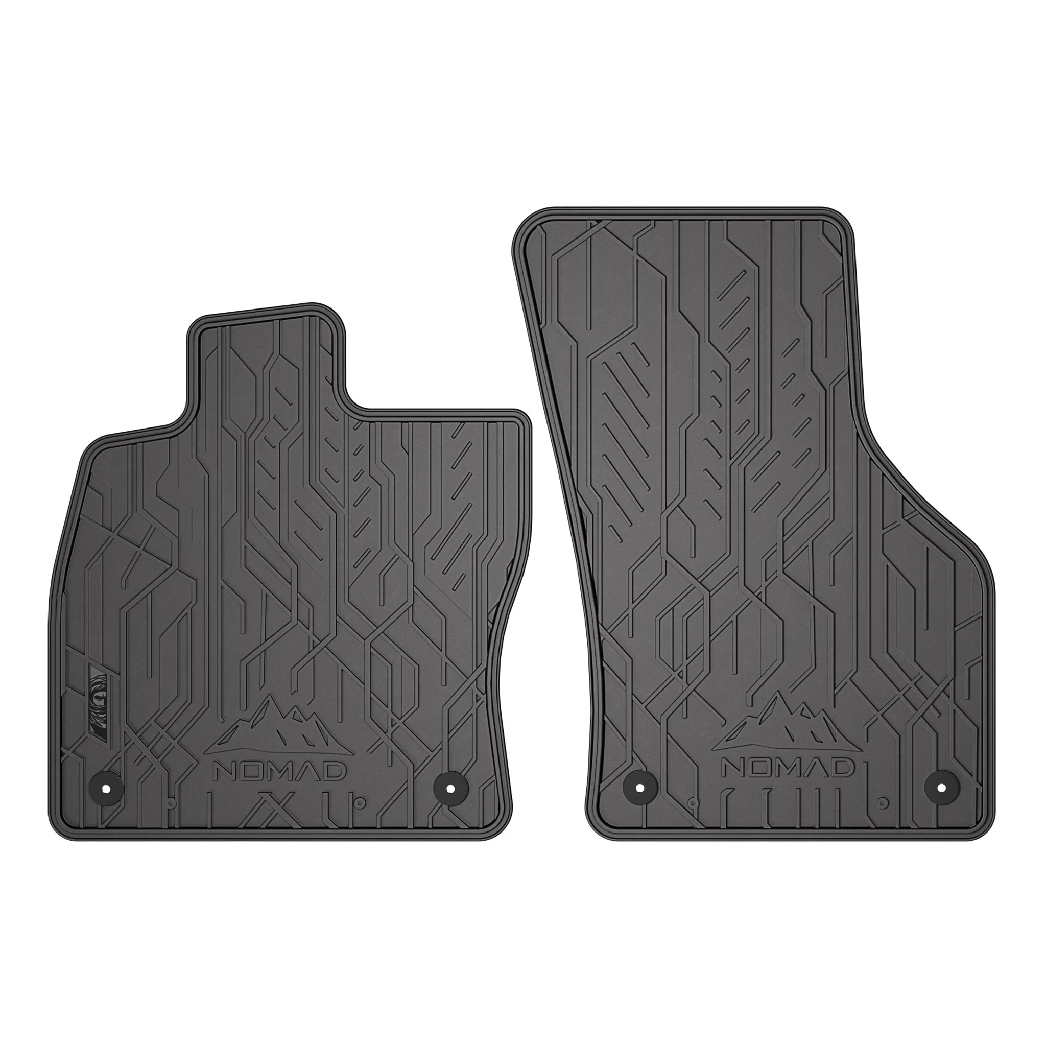 Tapis de sol pour VW Golf mk7 mk8 2012-2019 sauf Break Caoutchouc Noir 2Pcs