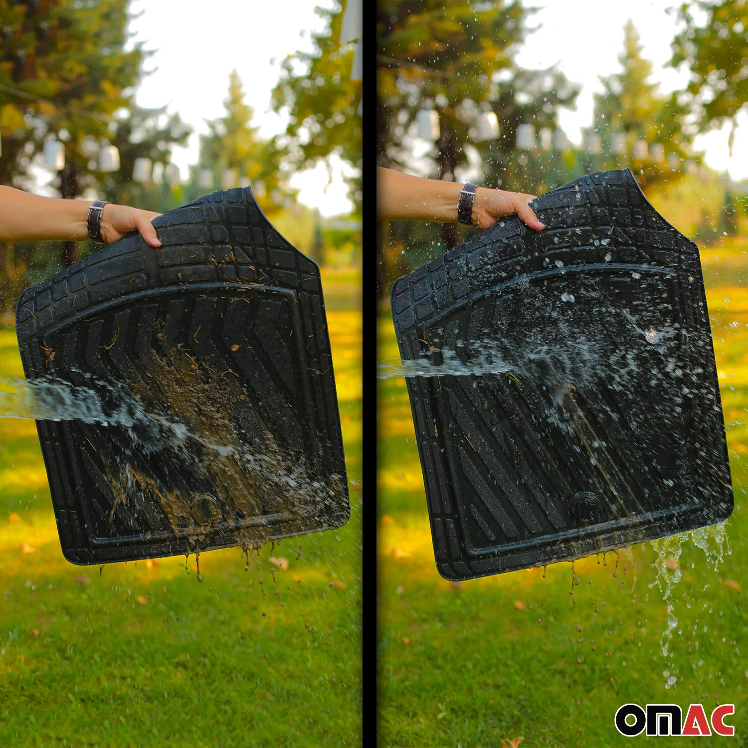 Tapis de sol Universel Antidérapants pour VW Sharan en Caoutchouc Noir 4 Pcs - Image 6