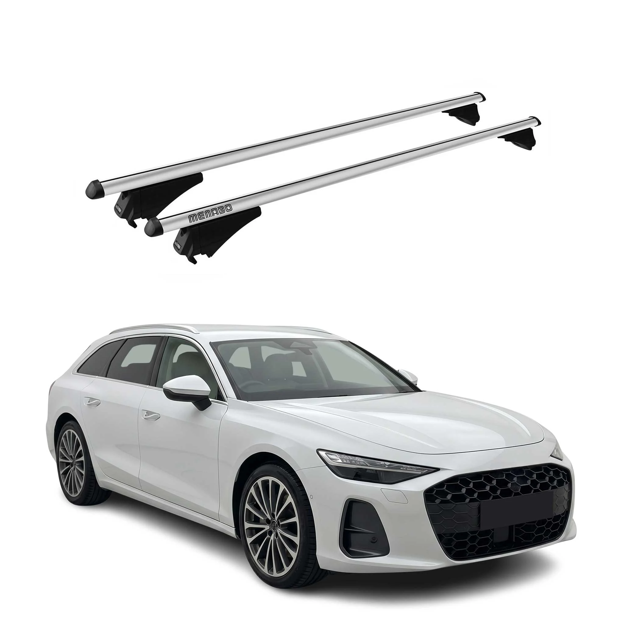 Tiger Barres de toit transversales pour Audi A6 C9 Break 2025-2026 Alu Gris 2x