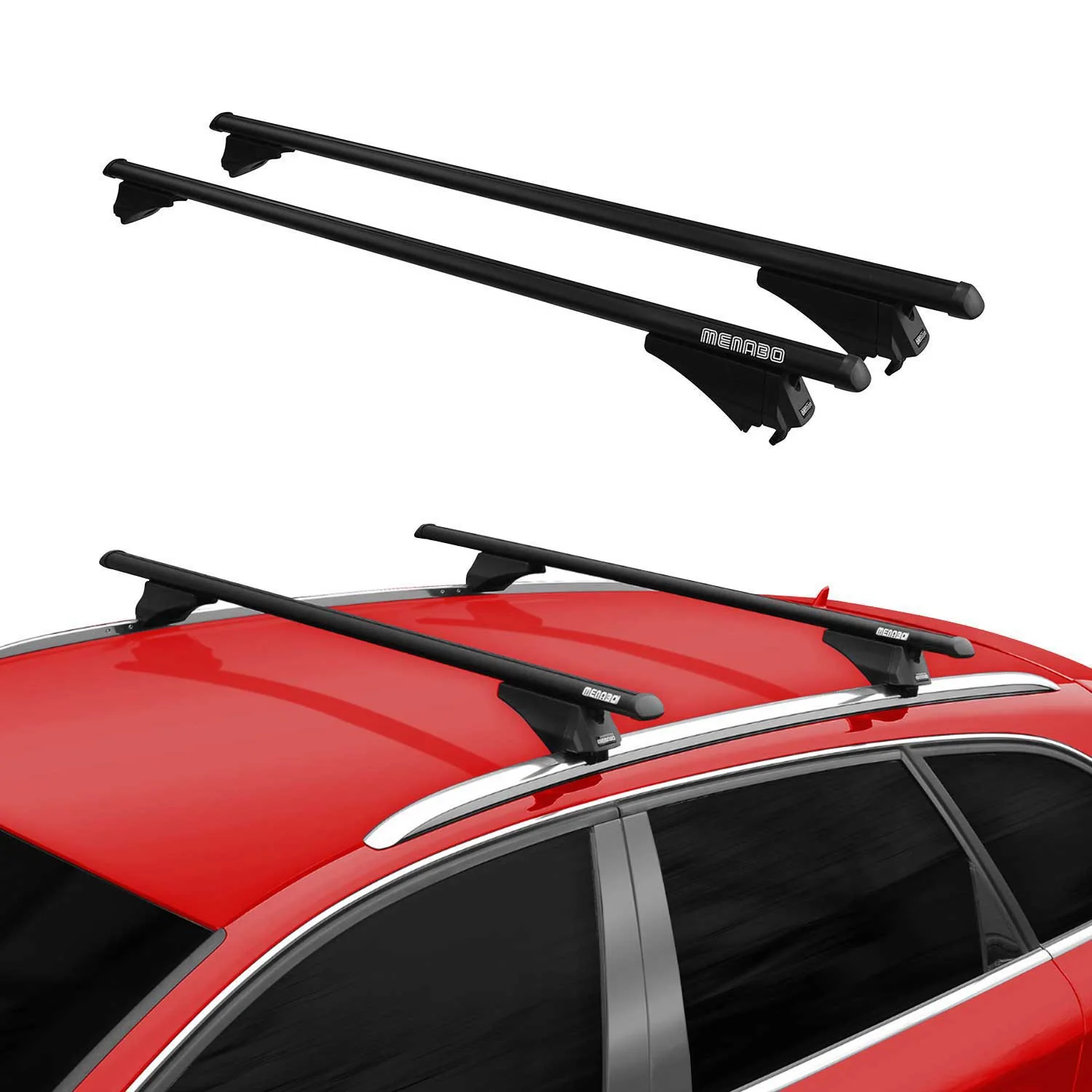 Tiger Barres de toit transversales pour Renault Kadjar 2015-2022 Noir - Image 2