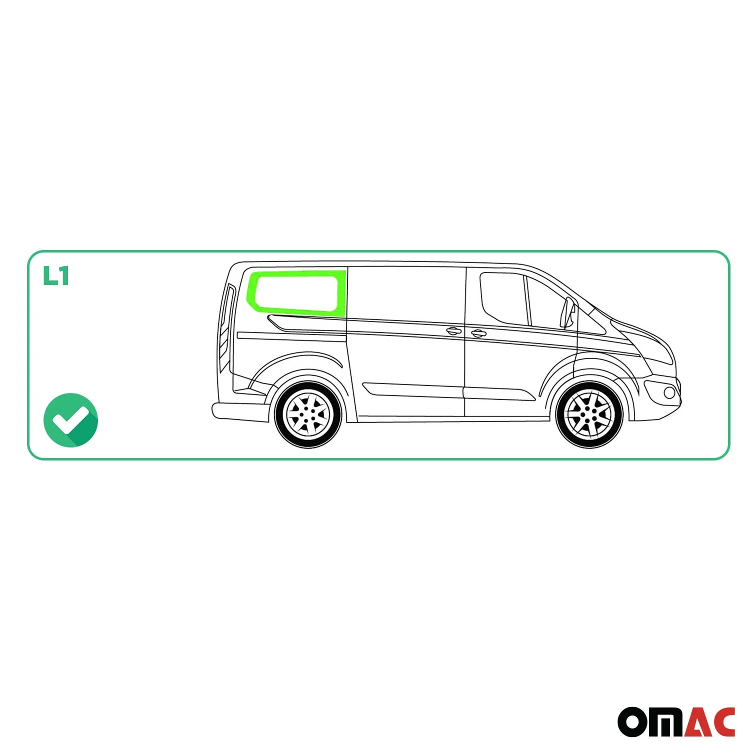 Vitre de Porte pour Ford Transit Custom 2013-2024 L1 Arrière Droit Coulissante - Image 3