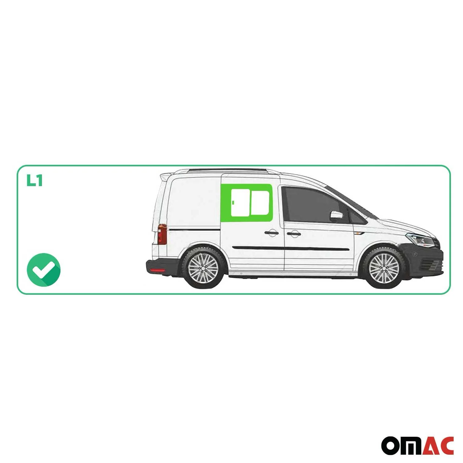 Vitre de Porte pour VW Caddy 2003-2020 L1 Avant Droit Fenêtre coulissante - Image 3
