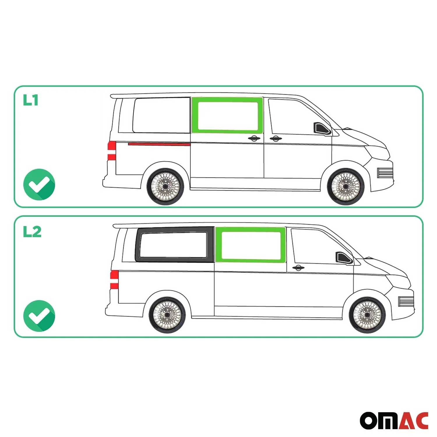 Vitre de Porte pour VW T6 T6.1 Transporter 2015-24 L1/L2 Avant Droit coulissante - Image 3