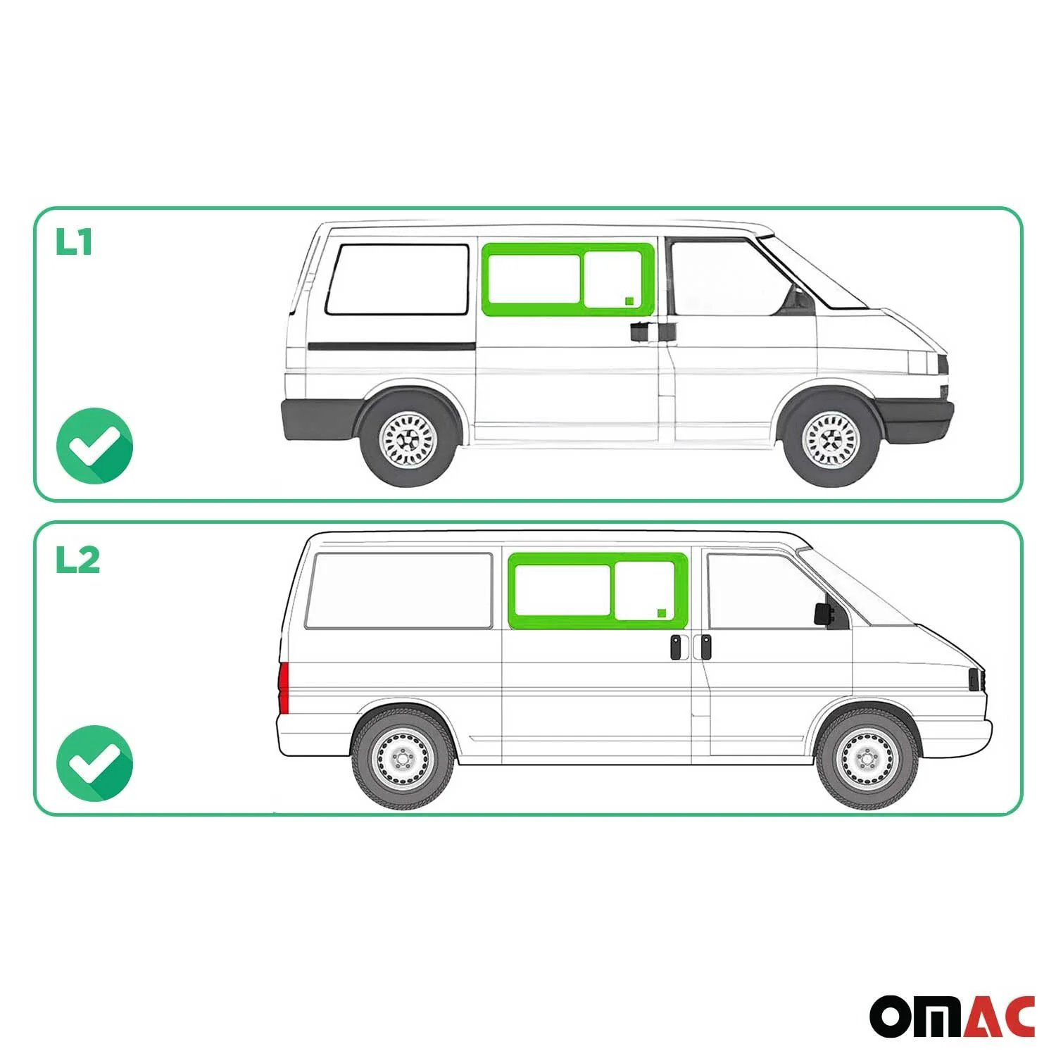 Vitre de Porte pour VW Transporter T4 1990-2003 L1/L2 Avant Droit Coulissante - Image 3