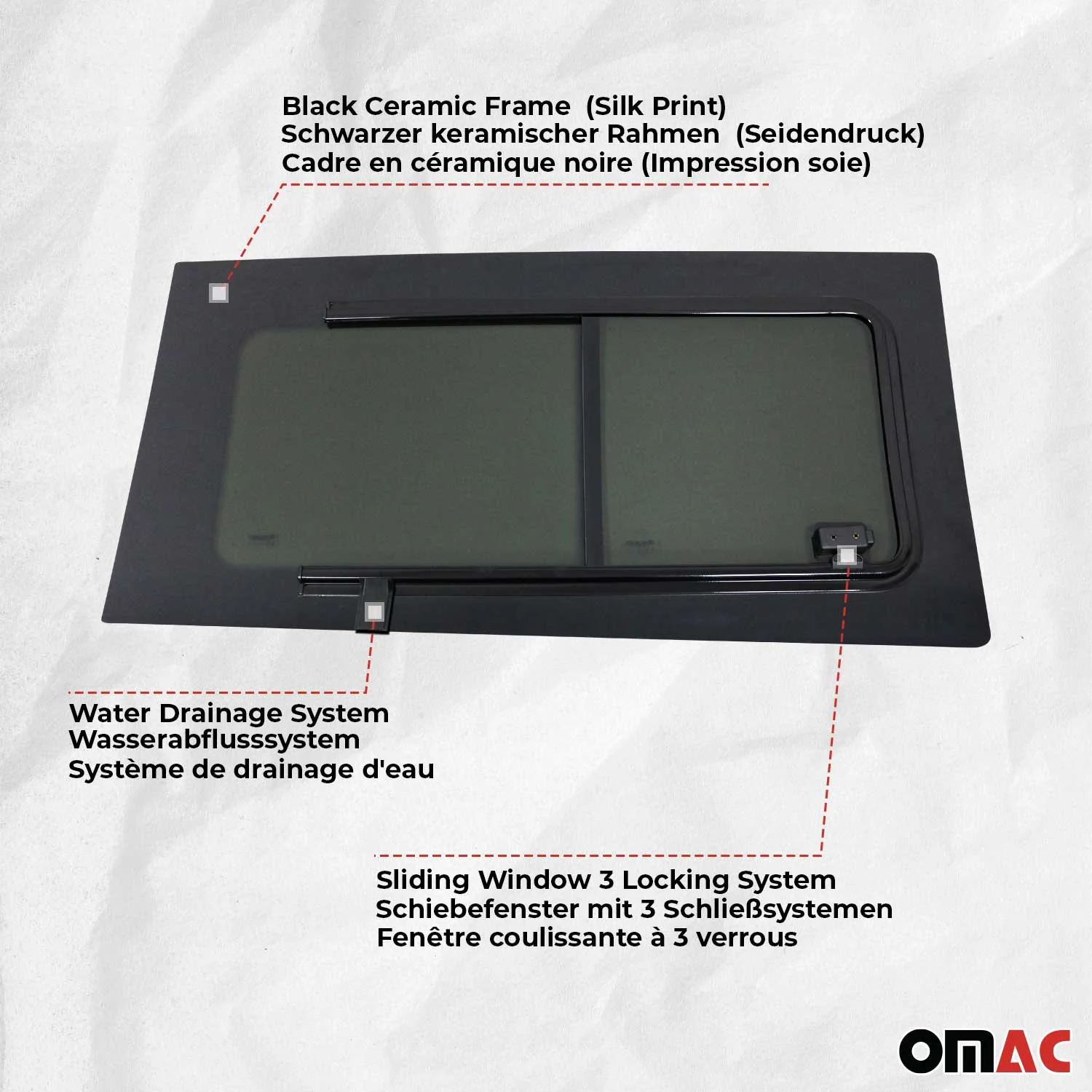 Vitre de Porte pour VW Transporter T4 1990-2003 L1/L2 Avant Droit Coulissante - Image 5